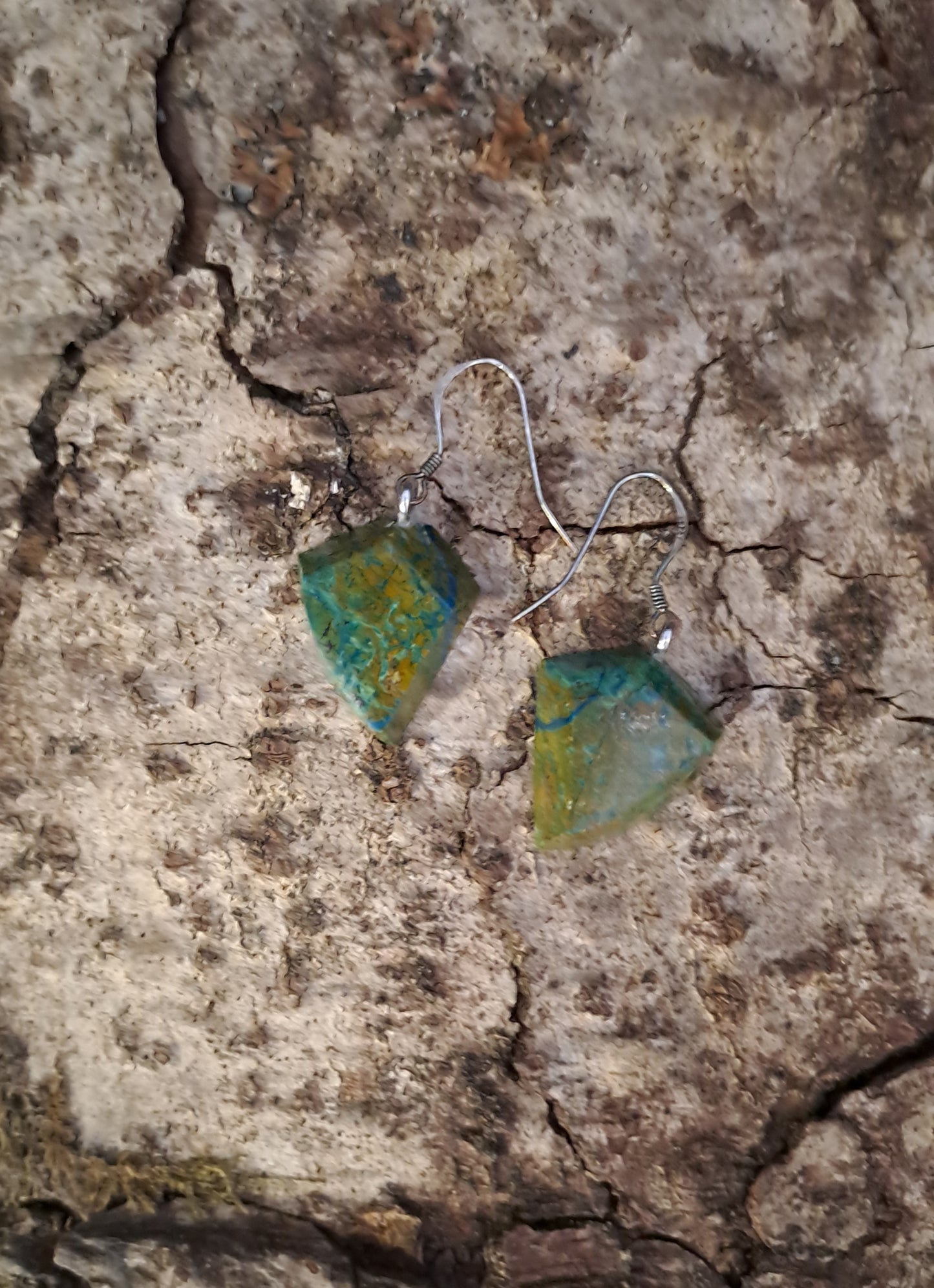 Boucles D'oreilles en Chrysocolle