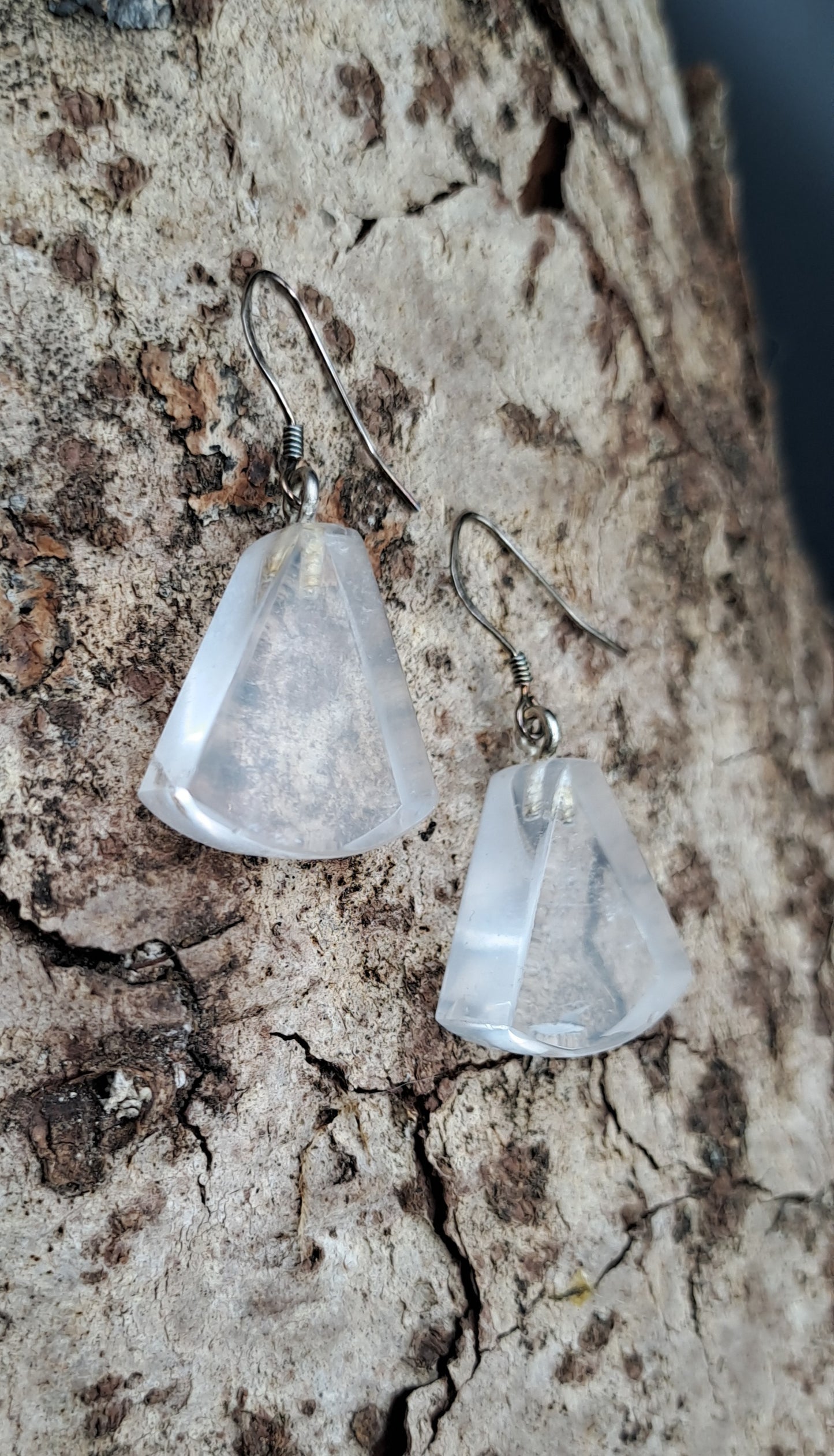 Boucles D'oreilles en Cristal de Roche