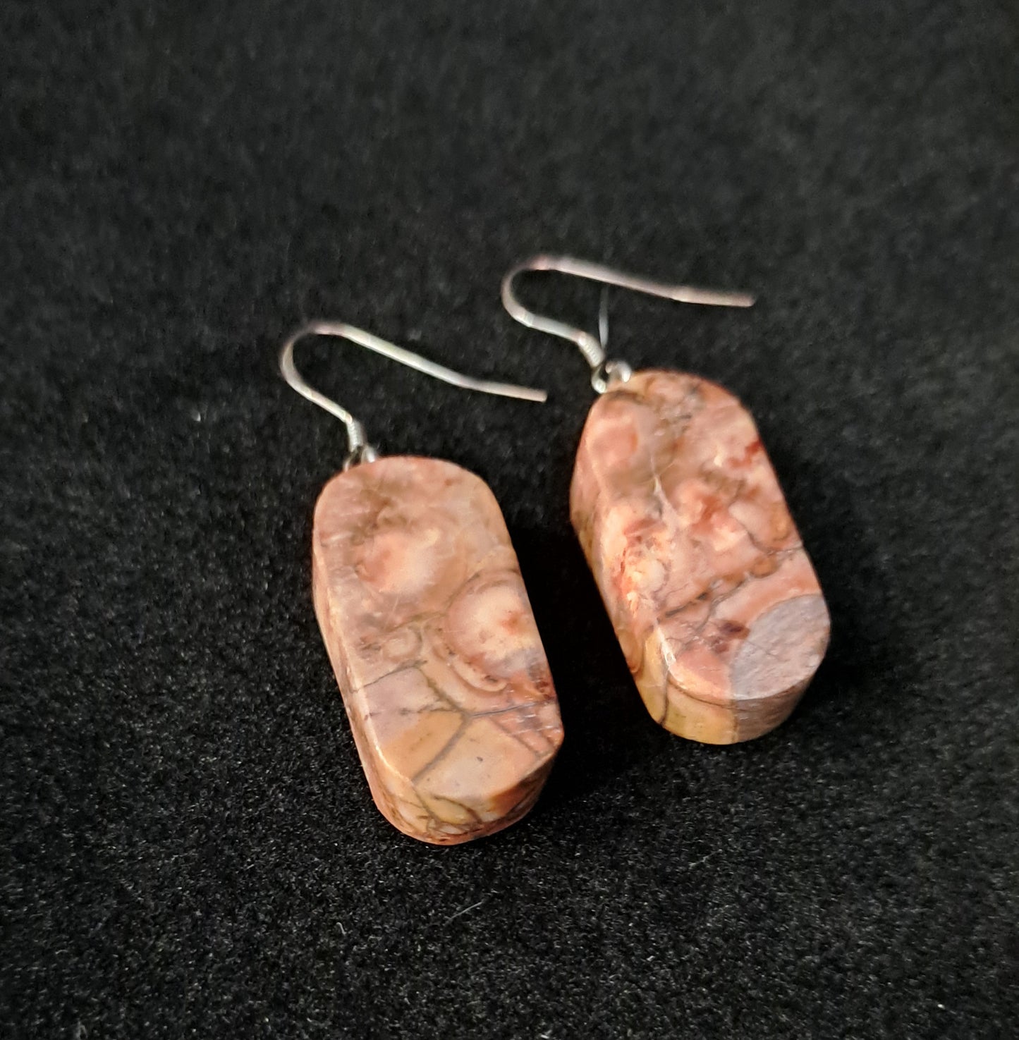 Boucles d'oreilles en Jaspe à Ocelles