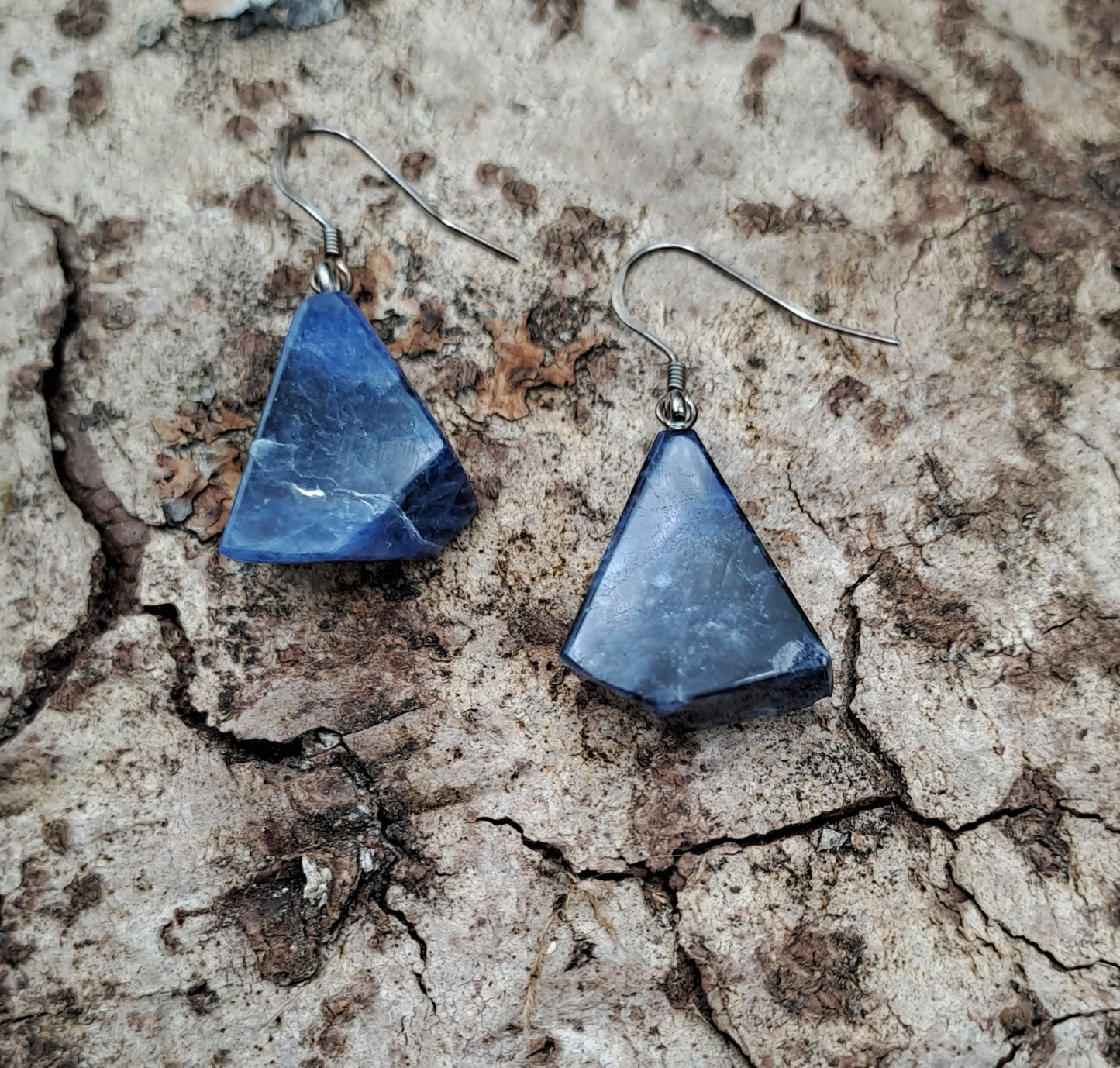Boucles D'oreilles en Sodalite