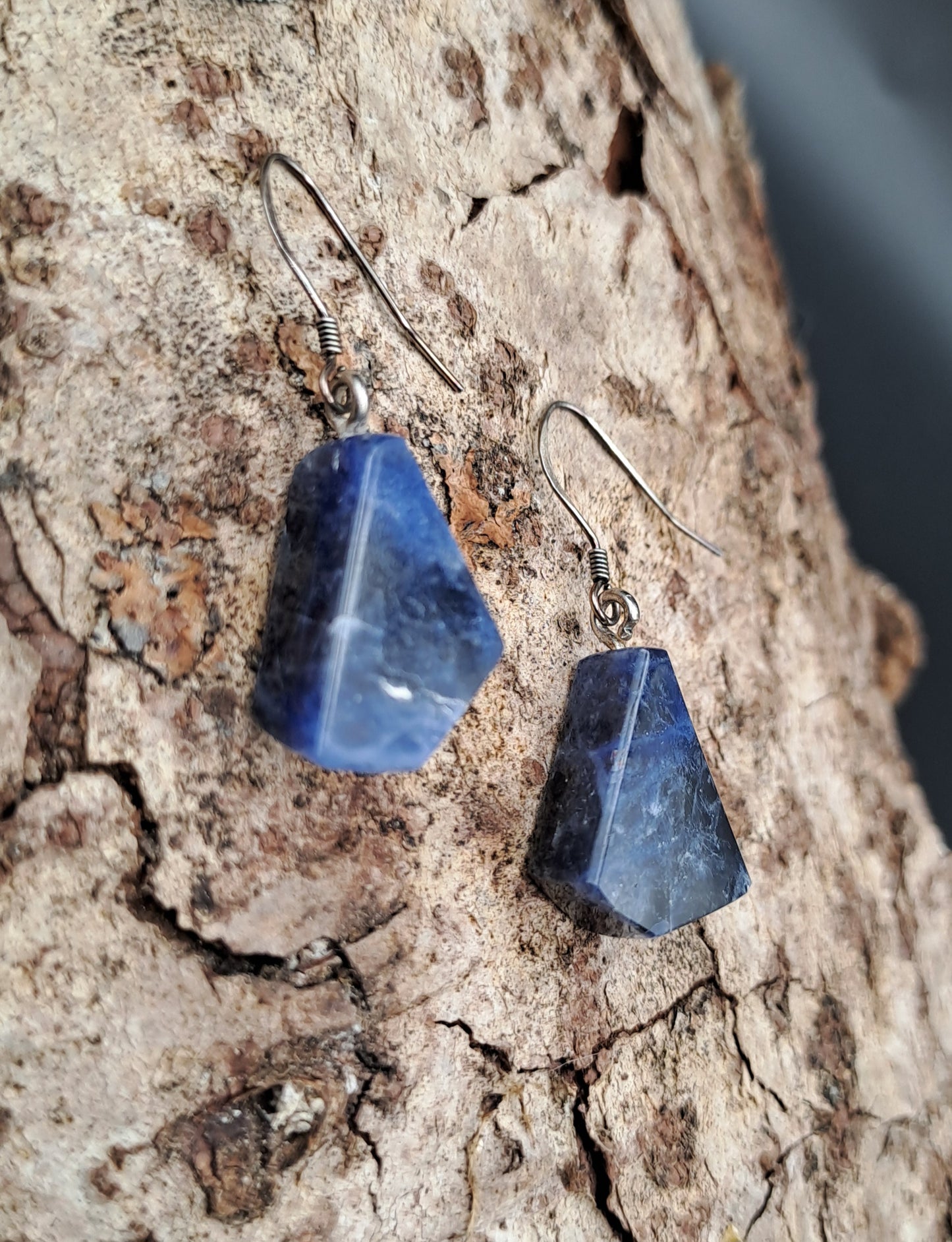 Boucles D'oreilles en Sodalite